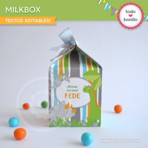 Dinosaurios: cajita milkbox