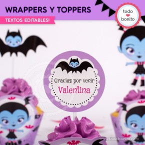 Vampirina: wrappers y toppers