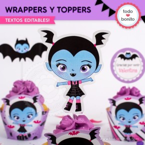 Vampirina: wrappers y toppers