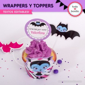 Vampirina: wrappers y toppers