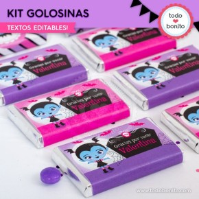 Vampirina: kit etiquetas de golosinas