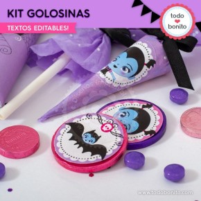 Vampirina: kit etiquetas de golosinas