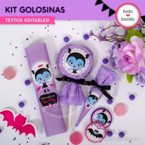 Vampirina: kit etiquetas de golosinas