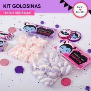 Vampirina: kit etiquetas de golosinas