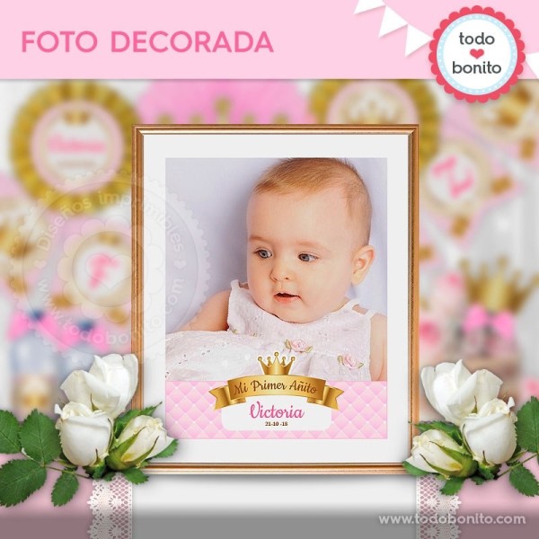 Coronita rosa: foto decorada