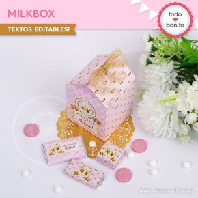 Coronita rosa: cajita milkbox