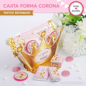 Coronita rosa: cajita con forma