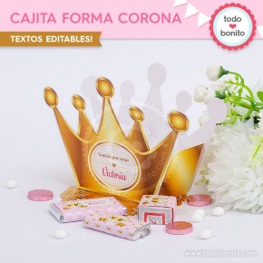 Coronita rosa: cajita con forma