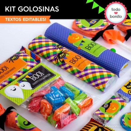 Halloween: kit etiquetas de golosinas