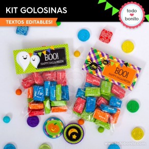 Halloween: kit etiquetas de golosinas