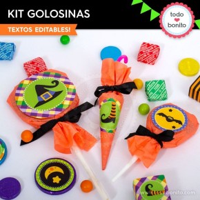 Halloween: kit etiquetas de golosinas