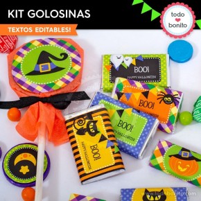 Halloween: kit etiquetas de golosinas