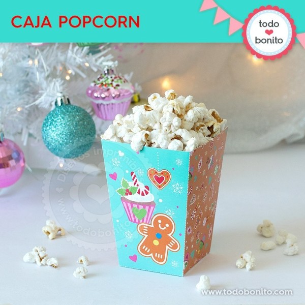 Dulce Navidad: cajita popcorn