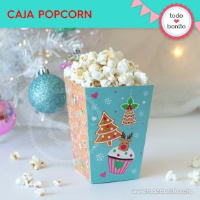 Dulce Navidad: cajita popcorn