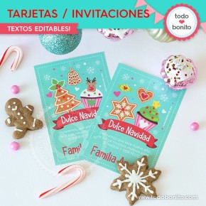 Dulce Navidad: tarjetas/invitaciones