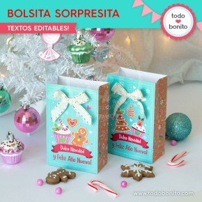 Dulce Navidad: bolsa sorpresita para imprimir