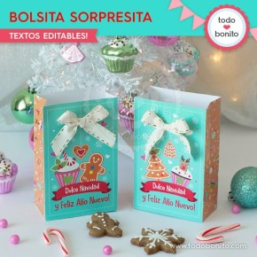 Dulce Navidad: bolsa sorpresita para imprimir