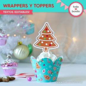 Dulce Navidad: wrappers y toppers