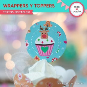 Dulce Navidad: wrappers y toppers