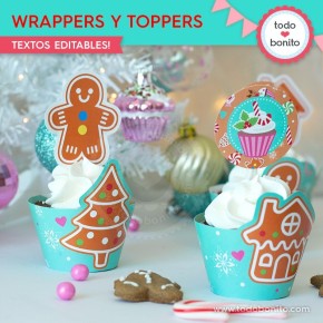 Dulce Navidad: wrappers y toppers