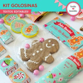 Dulce Navidad: kit etiquetas de golosinas