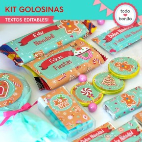 Dulce Navidad: kit etiquetas de golosinas