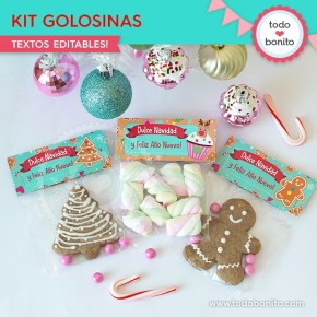 Dulce Navidad: kit etiquetas de golosinas