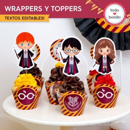 Harry Potter: wrappers y toppers