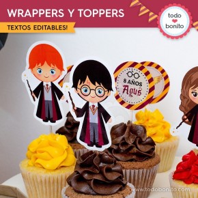 Harry Potter: wrappers y toppers