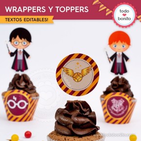 Harry Potter: wrappers y toppers