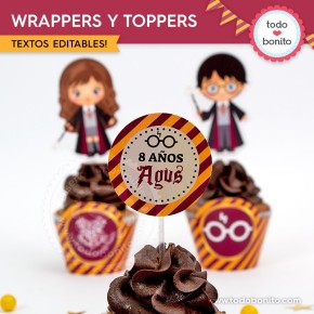 Harry Potter: wrappers y toppers