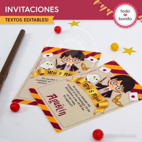 Harry Potter: tarjeta invitación