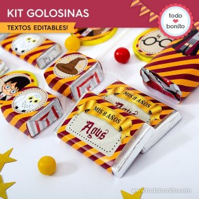 Harry Potter: kit etiquetas de golosinas