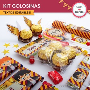 Harry Potter: kit etiquetas de golosinas