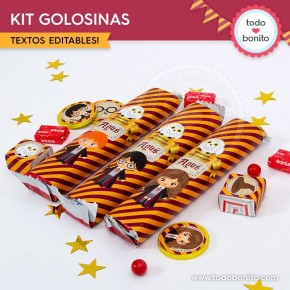 Harry Potter: kit etiquetas de golosinas