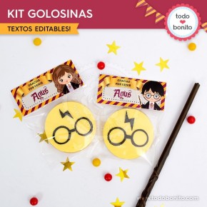 Harry Potter: kit etiquetas de golosinas