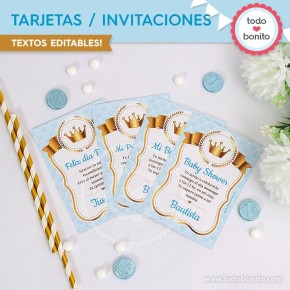 Coronita celeste: invitación/tarjeta para imprimir