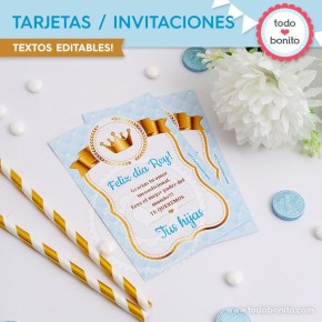 Coronita celeste: invitación/tarjeta para imprimir