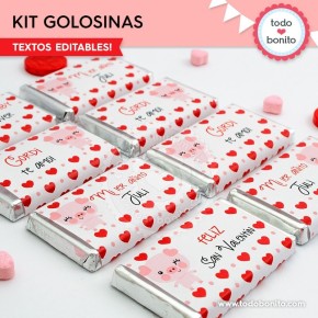 Cerdito: kit etiquetas de golosinas