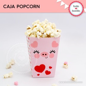 Cerdito: caja popcorn
