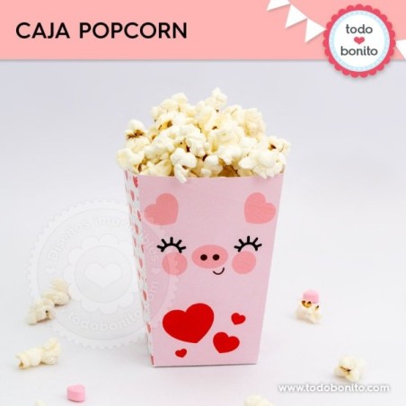 Cerdito: caja popcorn