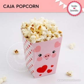 Cerdito: caja popcorn