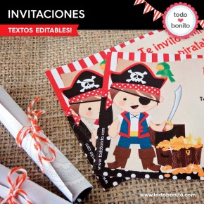 Piratas: invitación para imprimir