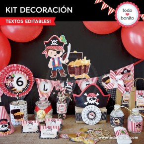 Piratas: decoración de...