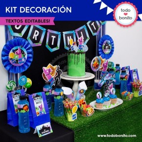 Fortnite: kit imprimible decoración de fiesta