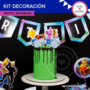 Fortnite: kit imprimible decoración de fiesta