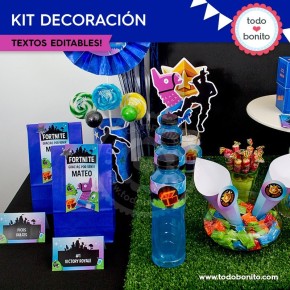 Fortnite: kit imprimible decoración de fiesta