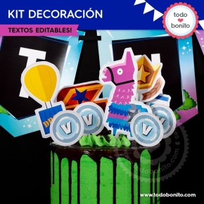 Fortnite: kit imprimible decoración de fiesta