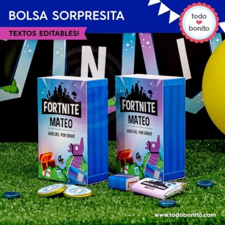 Fortnite: bolsa sorpresita para imprimir