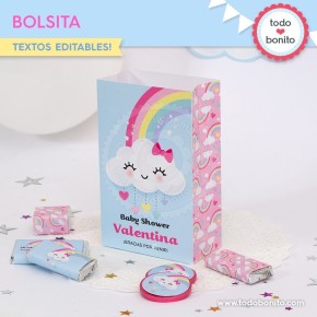 Lluvia de amor: bolsa sorpresita para imprimir